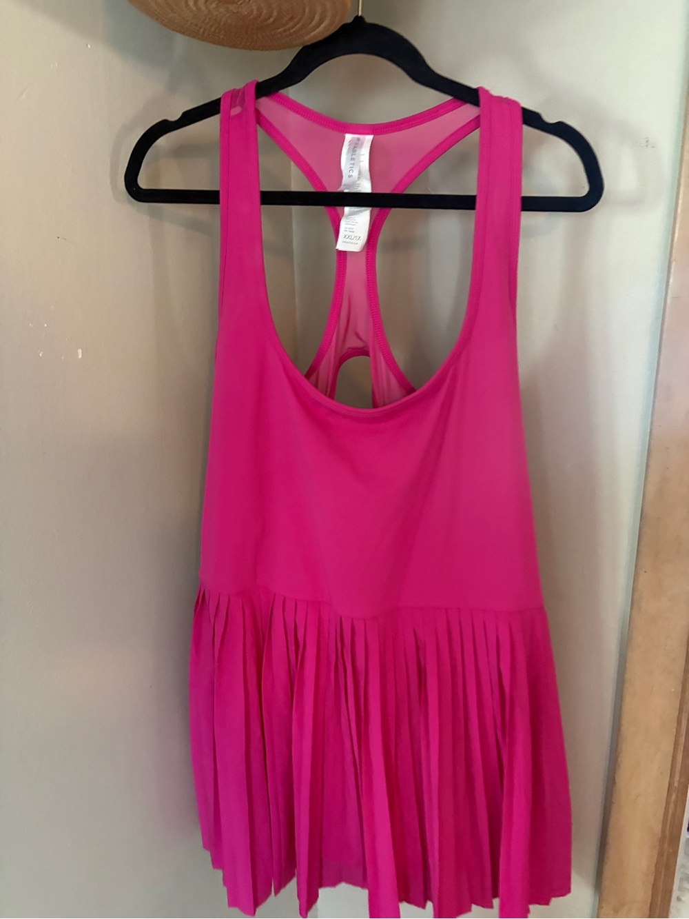 Fabletics Hot Pink Racerback Pleated Romper
